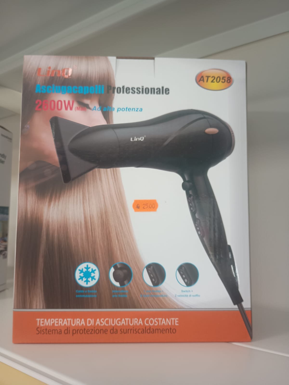 Asciugacapelli professionale AT2058 2400 W