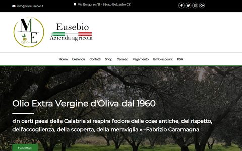 Anteprima del sito Azienda Agricola Eusebio